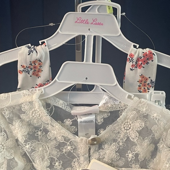 #80 - New 3 Piece Set (Dress / Cardigan / leggings) by the brand Little Lass. - Picture 11 of 12